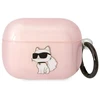 Karl Lagerfeld KLAPHNCHTCP Airpods Pro dėklas rožinės spalvos Ikonik Choupette