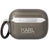 Karl Lagerfeld KLAPHNKCTGK Airpods Pro dėklas juodos spalvos Glitter Karl&Choupette