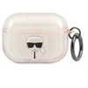 Dėklas Karl Lagerfeld KLAPUKHGD AirPods Pro dangtelis Glitter Karl`s Head