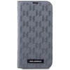 Karl Lagerfeld KLBKP14LSAKLHPG Apple iPhone 14Pro 6.1″ bookdėklas sidabrinis Saffiano Monogram