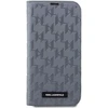 Karl Lagerfeld KLBKP14XSAKLHPG Apple iPhone 14 Pro Max 6.7″ bookdėklas sidabrinis Saffiano Monogram