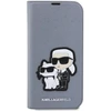 Karl Lagerfeld KLBKP14XSANKCPG Apple iPhone 14 Pro Max 6.7″ bookdėklas sidabrinis Saffiano Karl & Choupet