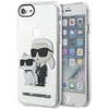 Karl Lagerfeld KLHCI8HNKCTGT Apple iPhone 7/8/SE 2020 / SE 2022 skaidrus kietas dėklas Gliter Karl&Choupette