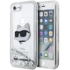 Karl Lagerfeld dėklas, skirtas iPhone 7 / 8 / SE KLHCI8LNCHCS sidabrinis HC skystas blizgus NFT Choupette galvutė