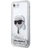 Karl Lagerfeld KLHCI8LNKHCH Apple iPhone 7/8/SE 2020 / SE 2022 sidabrinis kietas dėklas Glitter Karl Head