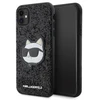 Karl Lagerfeld KLHCN61G2CPK Apple iPhone 11 /Xr 6.1″ juodos spalvos kietas dėklas Glitter Choupette Patch