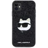 Karl Lagerfeld KLHCN61G2CPK Apple iPhone 11 /Xr 6.1″ juodos spalvos kietas dėklas Glitter Choupette Patch