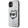 Karl Lagerfeld KLHCN61G2CPS Apple iPhone 11 /Xr 6.1″ sidabrinis kietas dėklas Glitter Choupette Patch