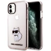 Karl Lagerfeld KLHCN61HNCHTCP Apple iPhone 11/ Xr 6,1″ rožinės spalvos kietas dėklas Ikonik Choupette