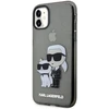 Karl Lagerfeld KLHCN61HNKCTGK Apple iPhone 11/ Xr 6,1″ juodos spalvos kietas dėklas Gliter Karl&Choupette