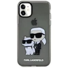 Karl Lagerfeld KLHCN61HNKCTGK Apple iPhone 11/ Xr 6,1″ juodos spalvos kietas dėklas Gliter Karl&Choupette