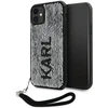 Karl Lagerfeld KLHCN61PSQRKS Apple iPhone 11 /Xr 6,1″ sidabrinis kietas dėklas Sequins Cord