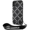 Karl Lagerfeld KLHCN61SAKLMBSK Apple iPhone 11/ Xr 6.1″ juodos spalvos kietas dėklas Monogram Losange Saffiano