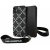 Karl Lagerfeld KLHCN61SAKLMBSK Apple iPhone 11/ Xr 6.1″ juodos spalvos kietas dėklas Monogram Losange Saffiano