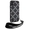 Karl Lagerfeld KLHCN61SAKLMBSK Apple iPhone 11/ Xr 6.1″ juodos spalvos kietas dėklas Monogram Losange Saffiano
