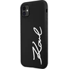 Karl Lagerfeld KLHCN61SKSVGK Apple iPhone 11 /Xr 6.1″ juodos spalvos kietas dėklas Silicone Signature