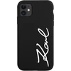 Karl Lagerfeld KLHCN61SKSVGK Apple iPhone 11 /Xr 6.1″ juodos spalvos kietas dėklas Silicone Signature