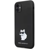Karl Lagerfeld KLHCN61SMHCNPK Apple iPhone 11/ Xr 6.1″ juodos spalvos kietas dėklas Silicone C Metal Pin