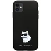 Karl Lagerfeld KLHCN61SMHCNPK Apple iPhone 11/ Xr 6.1″ juodos spalvos kietas dėklas Silicone C Metal Pin