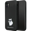 Karl Lagerfeld KLHCN61SMHCNPK Apple iPhone 11/ Xr 6.1″ juodos spalvos kietas dėklas Silicone C Metal Pin