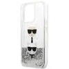 Karl Lagerfeld KLHCP13LKICGLS Apple iPhone 13 Pro / 13 6,1″ sidabrinis kietas dėklas Liquid Glitter Karl&Cho