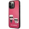 Karl Lagerfeld KLHCP13LPCUSKCP iPhone 13 Pro / 13 6,1 fuksija/juostelė deklas Ikonik Karl &amp; Choupette