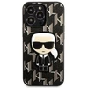 Karl Lagerfeld KLHCP13LPMNIKBK Apple iPhone 13 Pro / 13 6,1″ kietas dėklas juodos spalvos Monogram Ikonik Patch