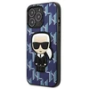 Karl Lagerfeld KLHCP13LPMNIKBL Apple iPhone 13 Pro / 13 6,1″ kietas dėklas mėlynas Monogram Ikonik Patch