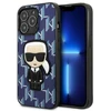 Karl Lagerfeld KLHCP13LPMNIKBL Apple iPhone 13 Pro / 13 6,1″ kietas dėklas mėlynas Monogram Ikonik Patch