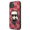 Karl Lagerfeld KLHCP13MPMNIKPI Apple iPhone 13/ 14 / 15 6,1″ kietas dėklas red Monogram Ikonik Patch