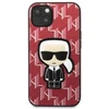 Karl Lagerfeld KLHCP13MPMNIKPI Apple iPhone 13/ 14 / 15 6,1″ kietas dėklas red Monogram Ikonik Patch