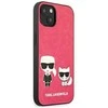 Karl Lagerfeld KLHCP13SPCUSKCP iPhone 13 mini 5.4 fuksija/juostelė deklas Ikonik Karl &amp; Choupette
