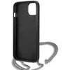 Karl Lagerfeld KLHCP13SPMK iPhone 13 mini 5,4 deklas juodas / juodas Tekstūruota oda su grandinėle