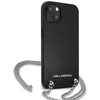 Karl Lagerfeld KLHCP13SPMK Apple iPhone 13 mini 5,4″ kietas dėklas juodos spalvos Leather Textured and Chain