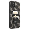 Karl Lagerfeld KLHCP13SPMNIKBK Apple iPhone 13 mini 5,4″ kietas dėklas juodos spalvos Monogram Ikonik Patch