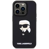 Karl Lagerfeld KLHCP14L3DRKINK Apple iPhone 14 Pro 6.1″ juodos spalvos kietas dėklas Rubber Ikonik 3D