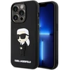 Karl Lagerfeld KLHCP14L3DRKINK Apple iPhone 14 Pro 6.1″ juodos spalvos kietas dėklas Rubber Ikonik 3D
