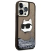 Karl Lagerfeld dėklas, skirtas iPhone 14 Pro 6,1 KLHCP14LLNCHCK juodas kietas dėklas, skirtas Liquid Glitter NFT Choupette Head