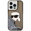 Karl Lagerfeld KLHCP14LLNKHCK Apple iPhone 14 Pro 6,1″juodos spalvos kietas dėklas Glitter Karl Head