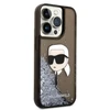 Karl Lagerfeld KLHCP14LLNKHCK Apple iPhone 14 Pro 6,1″juodos spalvos kietas dėklas Glitter Karl Head