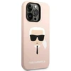 Karl Lagerfeld Liquid Silikoninis dėklas skirtas iPhone 14 Pro, rožinis