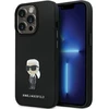 Dėklas Karl Lagerfeld KLHCP14LSMHKNPK Apple iPhone 14 Pro 6.1″ juodos spalvos Silicone Ikonik Metal Pin