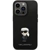 Dėklas Karl Lagerfeld KLHCP14LSMHKNPK Apple iPhone 14 Pro 6.1″ juodos spalvos Silicone Ikonik Metal Pin