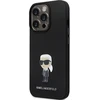 Dėklas Karl Lagerfeld KLHCP14LSMHKNPK Apple iPhone 14 Pro 6.1″ juodos spalvos Silicone Ikonik Metal Pin