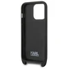 Dėklas Karl Lagerfeld KLHCP14LSTMMK Apple iPhone 14 Pro 6,1″ hardcase juodos spalvos Monogram Plaque Logo Strap