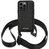 Dėklas Karl Lagerfeld KLHCP14LSTMMK Apple iPhone 14 Pro 6,1″ hardcase juodos spalvos Monogram Plaque Logo Strap