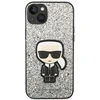 Apple iPhone 14 Plus Karl Lagerfeld dėklas Glitter Flakes Ikonik (KLHCP14MGFKPG) sidabrinės spalvos