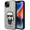 Apple iPhone 14 Plus Karl Lagerfeld dėklas Glitter Flakes Ikonik (KLHCP14MGFKPG) sidabrinės spalvos