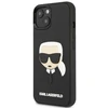 Karl Lagerfeld KLHCP14MKH3DBK Apple iPhone 14Plus / 15 Plus 6,7″ juodos spalvos kietas dėklas 3D Rubber Karl`s Head