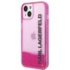 Karl Lagerfeld KLHCP14MLCKVF Apple iPhone 14Plus / 15 Plus 6,7″ rožinės spalvos kietas dėklas Liquid Glitter Elong